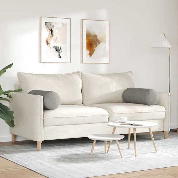 vidaXL Valjkasti jastučići 2 pcs Svijetlo siva &Oslash; 25 x 70 cm