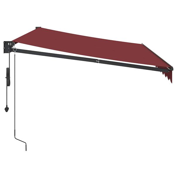 vidaXL Tenda na automatsko uvlačenje bordo 350x250 cm