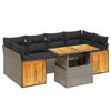 vidaXL 7-dijelni set vrtnih sofa sivi od poliratana