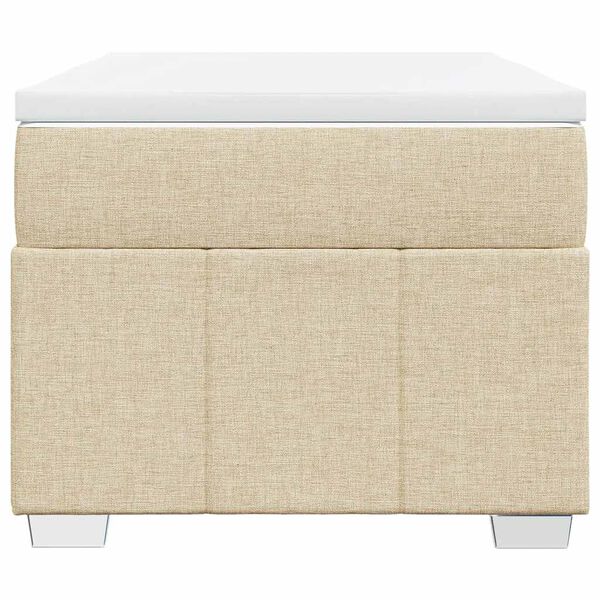 vidaXL Krevet s oprugama i madracem krem 100 x 200 cm od tkanine