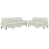 vidaXL 2-dijelni set sofa s jastucima krem bar&scaron;unasti