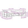 vidaXL Set vanjskih sofa s jastukom 6 pcs Prirodna i svijetlo siva