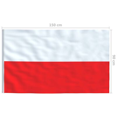 vidaXL Poljska zastava s aluminijskim stupom 4 m