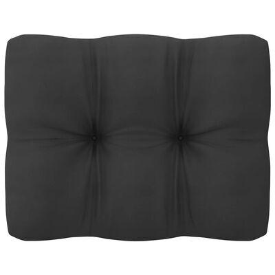 vidaXL 7-dijelna vrtna garnitura s jastucima crna od masivne borovine