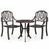 vidaXL 3-dijelni bistro set od lijevanog aluminija brončani