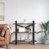 vidaXL Polica Dimljeni hrast 100 x 33,5 x 102 cm Konstruirano drvo