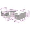 vidaXL Sjedeća garnitura za vrt s jastukom s pohranom 8 pcs Siva