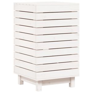vidaXL Ko&scaron;ara za rublje bijela 44 x 44 x 76 cm od masivne borovine