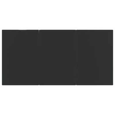 vidaXL 7-dijelni vrtni blagovaonski set s jastucima crni od poliratana