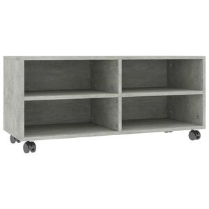 vidaXL TV ormarić s kotačima boja betona 90x35x35 cm konstruirano drvo