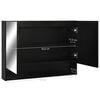 vidaXL LED kupaonski ormarić s ogledalom crni 80 x 15 x 60 cm MDF