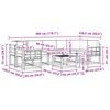 vidaXL Set vanjskih sofa s jastukom 8 pcs Prirodna i krem