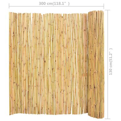 vidaXL Ograda od bambusa 300 x 130 cm