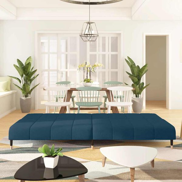 vidaXL Dvosjed na razvlačenje plavi bar&scaron;unasti