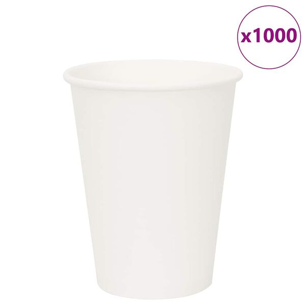 vidaXL papirnate šalice za kavu 1000 kom 12 oz 300 ml bijele