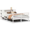 vidaXL Krevet s regalom z knjige bez madraca bijeli 135x190cm borovina