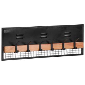 vidaXL Zidna vješalica za kapute 90x11x30 cm Puno drvo Mango