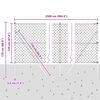 vidaXL Ograda od lanca s stupovima Srebrno 1.2 x 25 m Čelik
