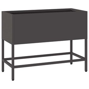 vidaXL Povi&scaron;eni Vrtni Planter Crna 60 x 26 x 45 cm Čelik