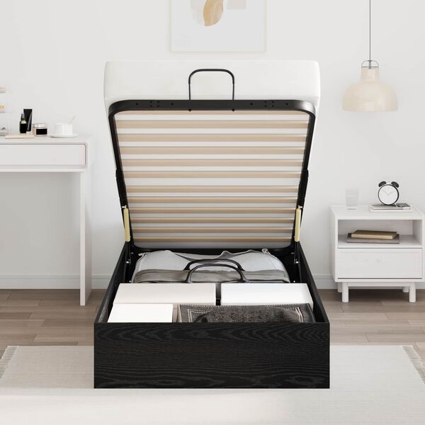 vidaXL Otomanski krevet Crni hrast 193 x 120 x 25 cm Iverica