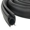 vidaXL Brtva za garažna vrata Crna 41 x 33 mm 2,5 m PVC