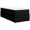vidaXL Krevet s oprugama i madracem crni 90x200 cm od tkanine