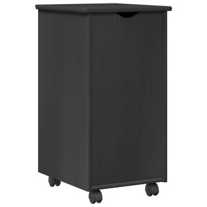 vidaXL Mobilni ormar Siva 34 x 39 x 65,5 cm Čvrsto borovo drvo