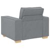 vidaXL Sofa 3 pcs Svijetlo siva Platnasta tkanina