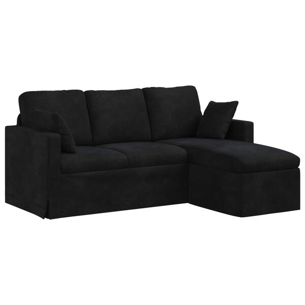 vidaXL Sofa Crna 198 x 134 x 80 cm Bar&scaron;un