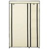 282424 vidaXL Folding Wardrobes 2 pcs Cream 110x45x175 cm Fabric