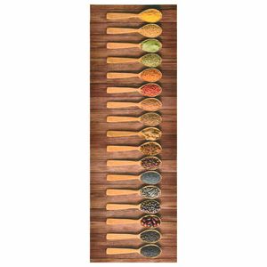 vidaXL Prostirka za kuhinjski pod s uzorkom žlica periva 45 x 150 cm