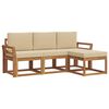 vidaXL Set vanjskih sofa 4 kom. Prirodna i bež