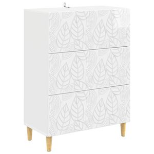 vidaXL Ormar s ladicama Bijela visokog sjaja 66 x 34,5 x 90 cm
