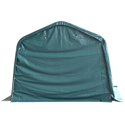 vidaXL Uklonjivi šator za stoku PVC 550 g/m² 3,3 x 8 m tamnozeleni