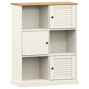 vidaXL Regal za knjige VIGO bijeli 90x35x114,5 cm od masivne borovine