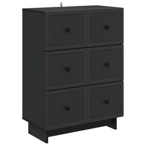 vidaXL Ormar s ladicama 66 x 34,5 x 90 cm Konstruirano drvo Crna