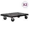 vidaXL Transportna kolica 2 kom crna 58 x 38 x 12 cm polipropilenska
