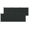 vidaXL Panel ograde 6 kom. 1055 x 186,5 cm WPC i aluminij Crna