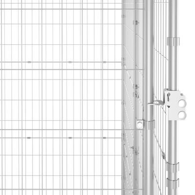 vidaXL Vanjski kavez za pse od pocinčanog čelika s krovom 29,04 m²