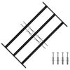 vidaXL Re&scaron;etka za prozor 75.5 x 45 cm Čelik s prahom premazan Crna