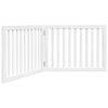 vidaXL Vrata za pse s 2 panela sklopiva bijela 160 cm od drva topole