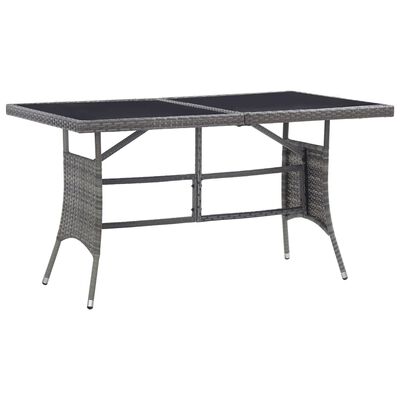vidaXL Vrtni stol sivi 140 x 80 x 74 cm od poliratana