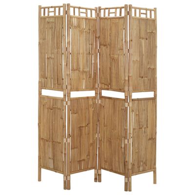 vidaXL Sobna pregrada s 4 panela od bambusa 160 x 180 cm