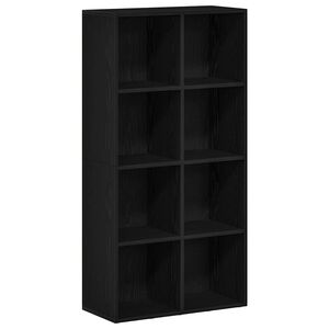 vidaXL Biblioteka crni hrast 66x30x130 cm Inženirsko drvo