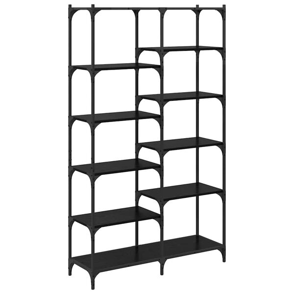vidaXL Polica Crni hrast 100 x 32 x 170 cm Konstruirano drvo