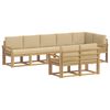 vidaXL Set vanjskih sofa s jastukom 8 pcs Bijela i bež Poliester