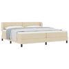 vidaXL Boxspring krevet s madracem Krema 200 x 200 cm tkanina