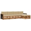 vidaXL Set vanjskih sofa s jastukom 5 pcs Prirodna i bež