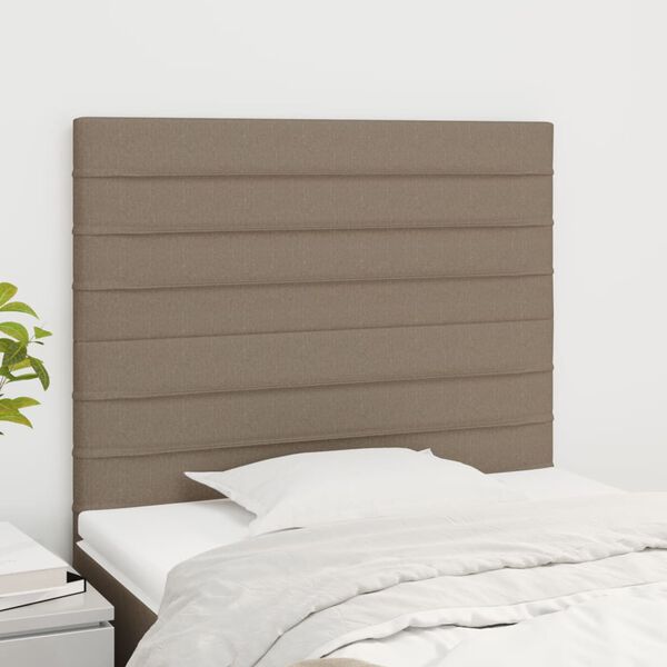 vidaXL Uzglavlje boje taupe 100x5x118/128 cm tkanina