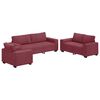 vidaXL 3-dijelni set sofa s jastucima, tkanina boje vina